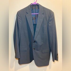 Brooks Brothers Fitzgerald BrooksCool Mens 40S Wool Blend Charcoal Blazer